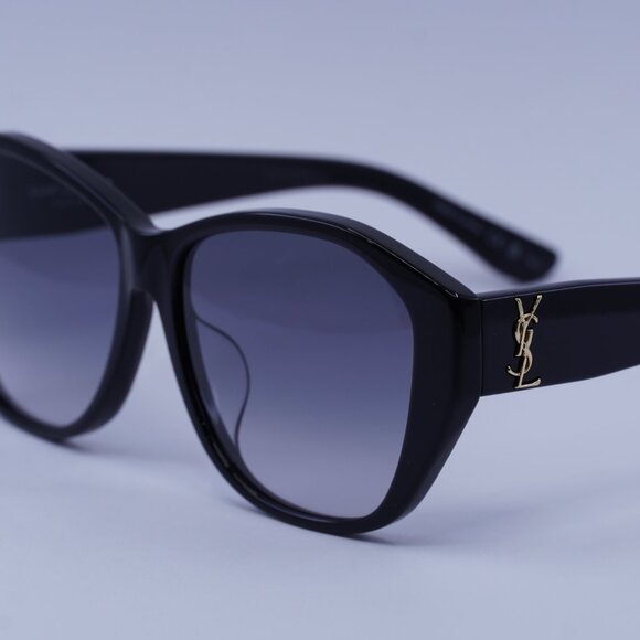 Saint Laurent SL M8/FN 001 Sunglasses Black Square Frame, Grey Gradient Lenses - Picture 4 of 11